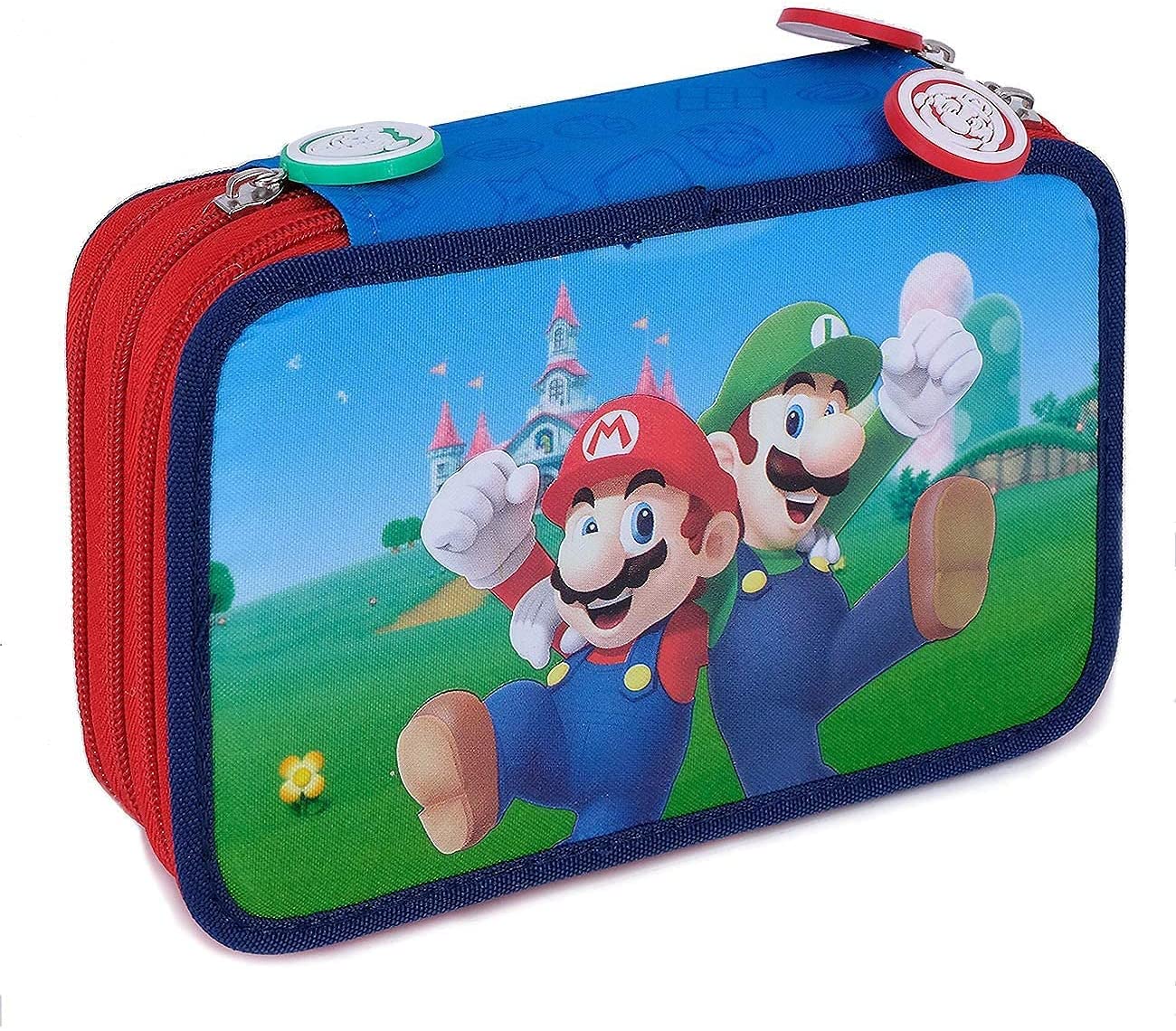 Astuccio Scuola Super Mario Triplo 3 Piani Zip con Colori GIOTTO